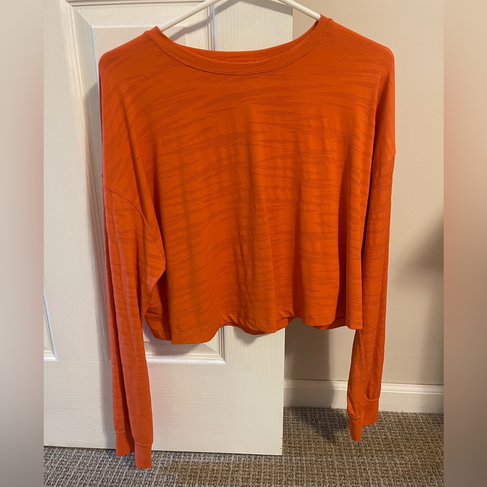 Women's Lululemon Orange Long Sleeve Top
